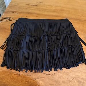Guess Elegant Black Fringe Skirt